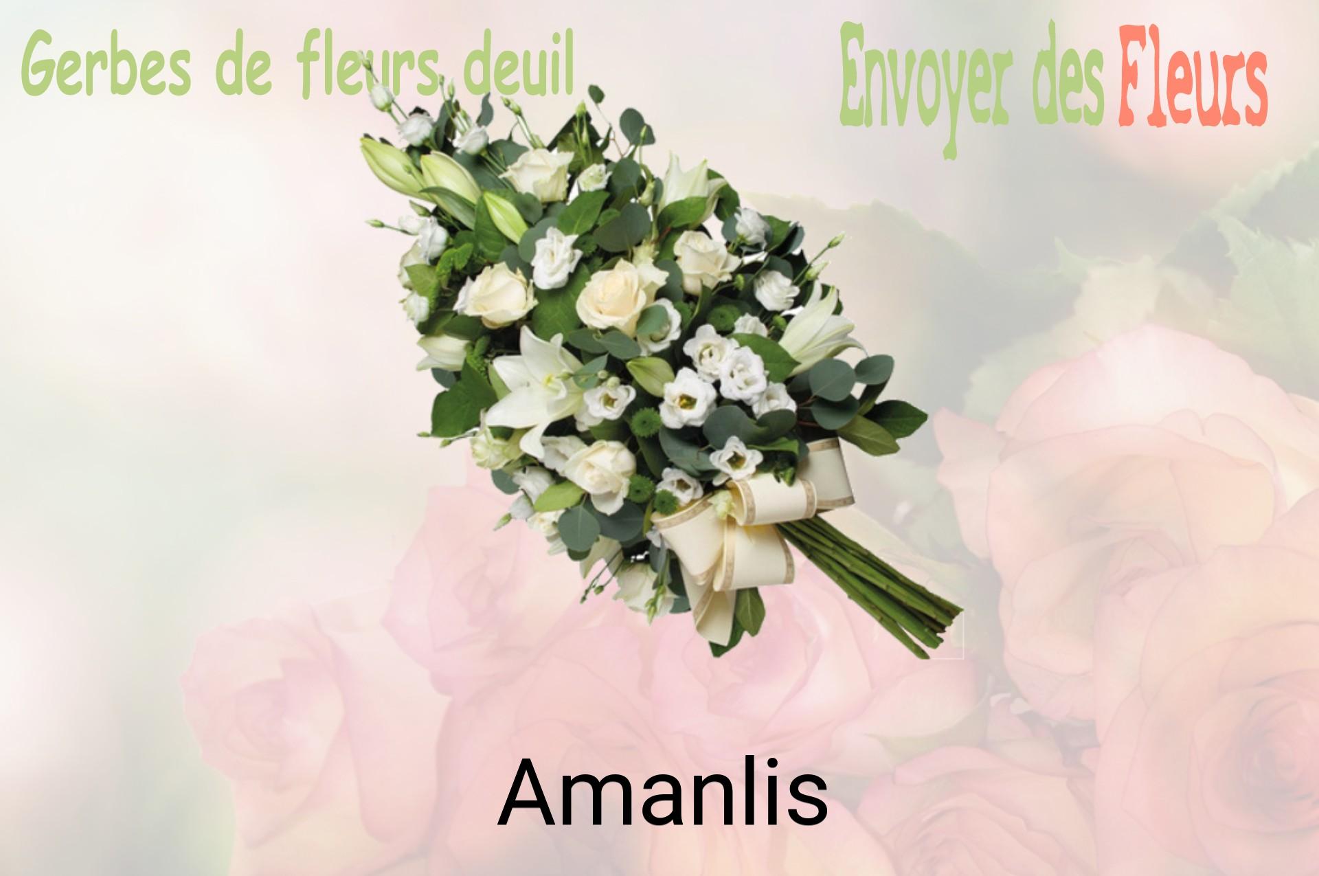 Gerbe de fleurs de deuil livrée à Amanlis